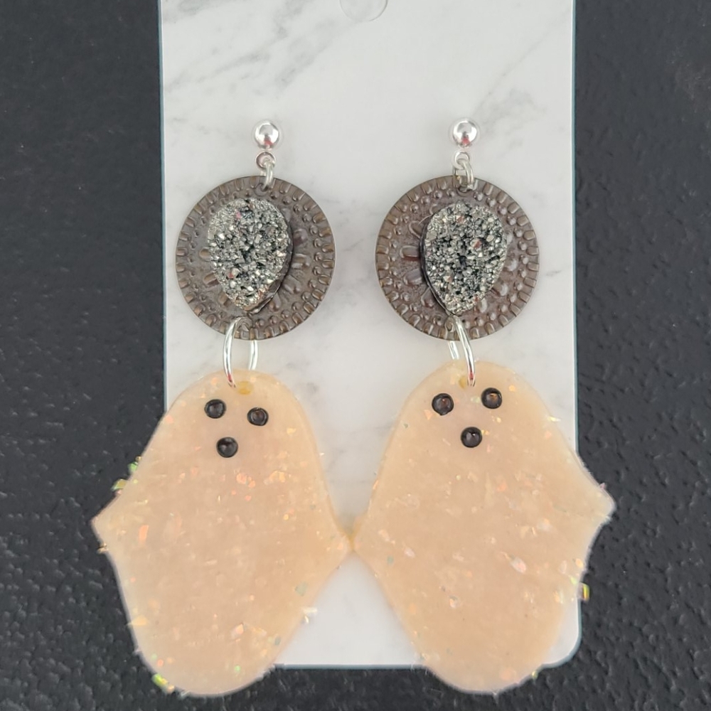 🎃👻Druzy Ghost Earrings👻
